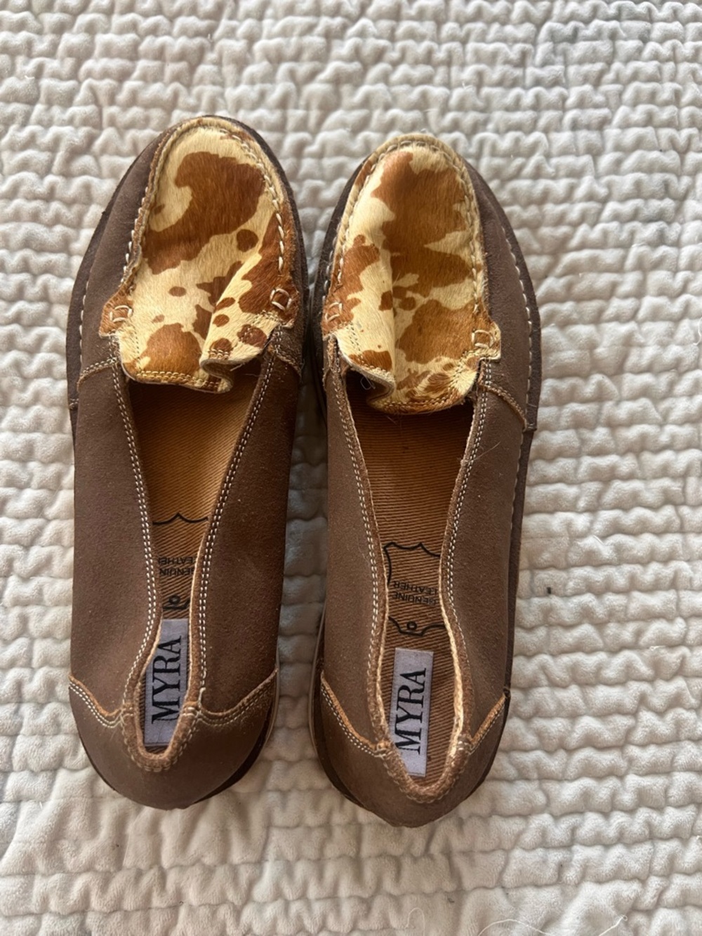 Myra Bag -Cowhide Slip On Shoes